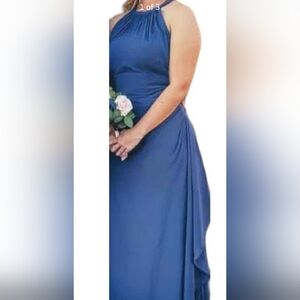 Elegant Blue Sleeveless  Prom Dress
